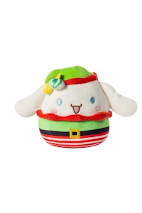 a stuffed animal with a santa hat on it