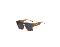 the leopard sunglasses are on a black background